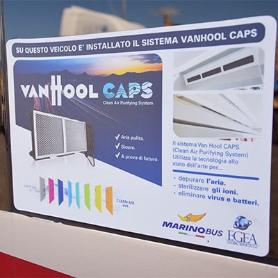 Purificazione aria a bordo VanHool Caps