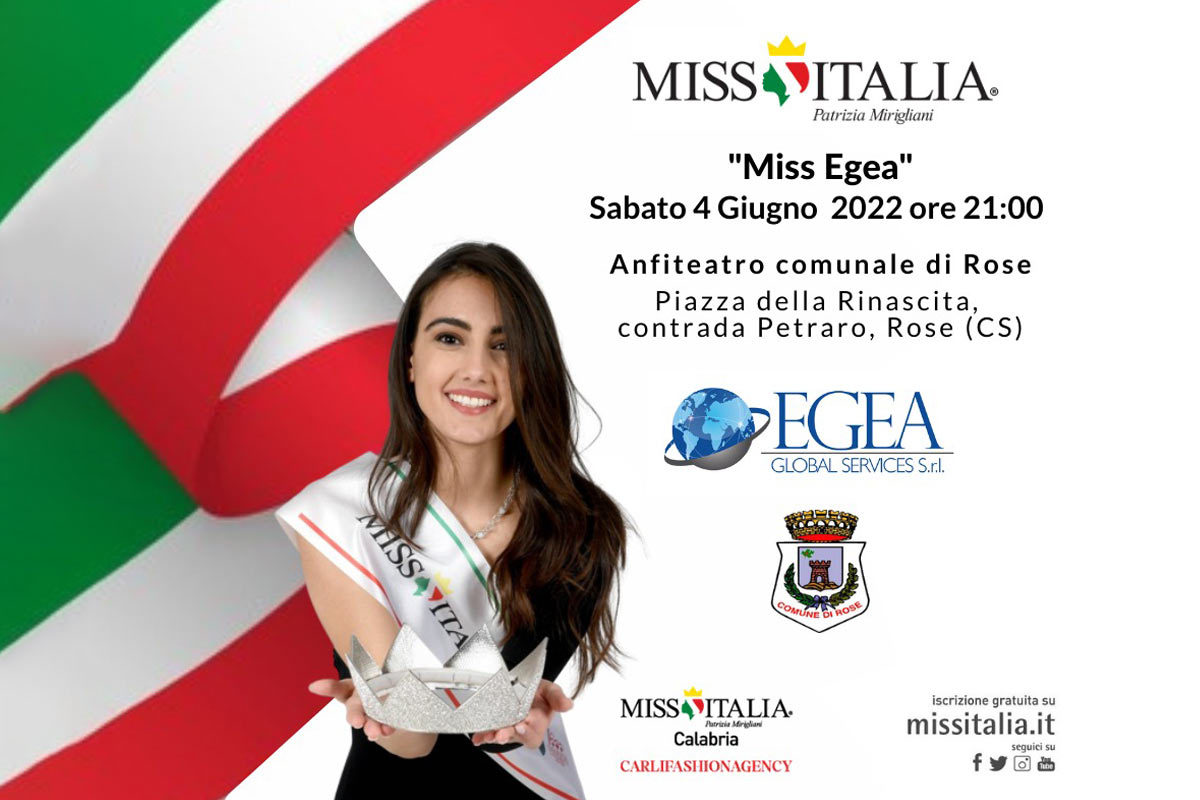 Miss Egea 2022 a Rose il 4 giugno